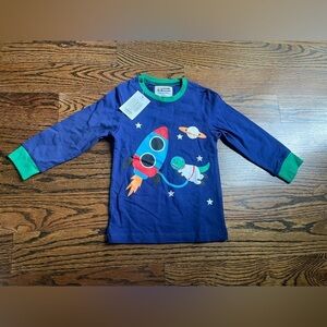 Fiream boys long sleeve top Sz. 3/4 blue rocket print NWT